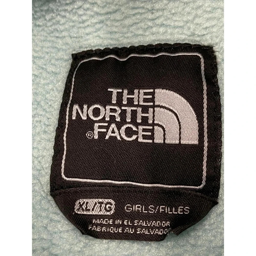 The North Face Gray/Light Green Jacket Girls‎ Size XL Fleece